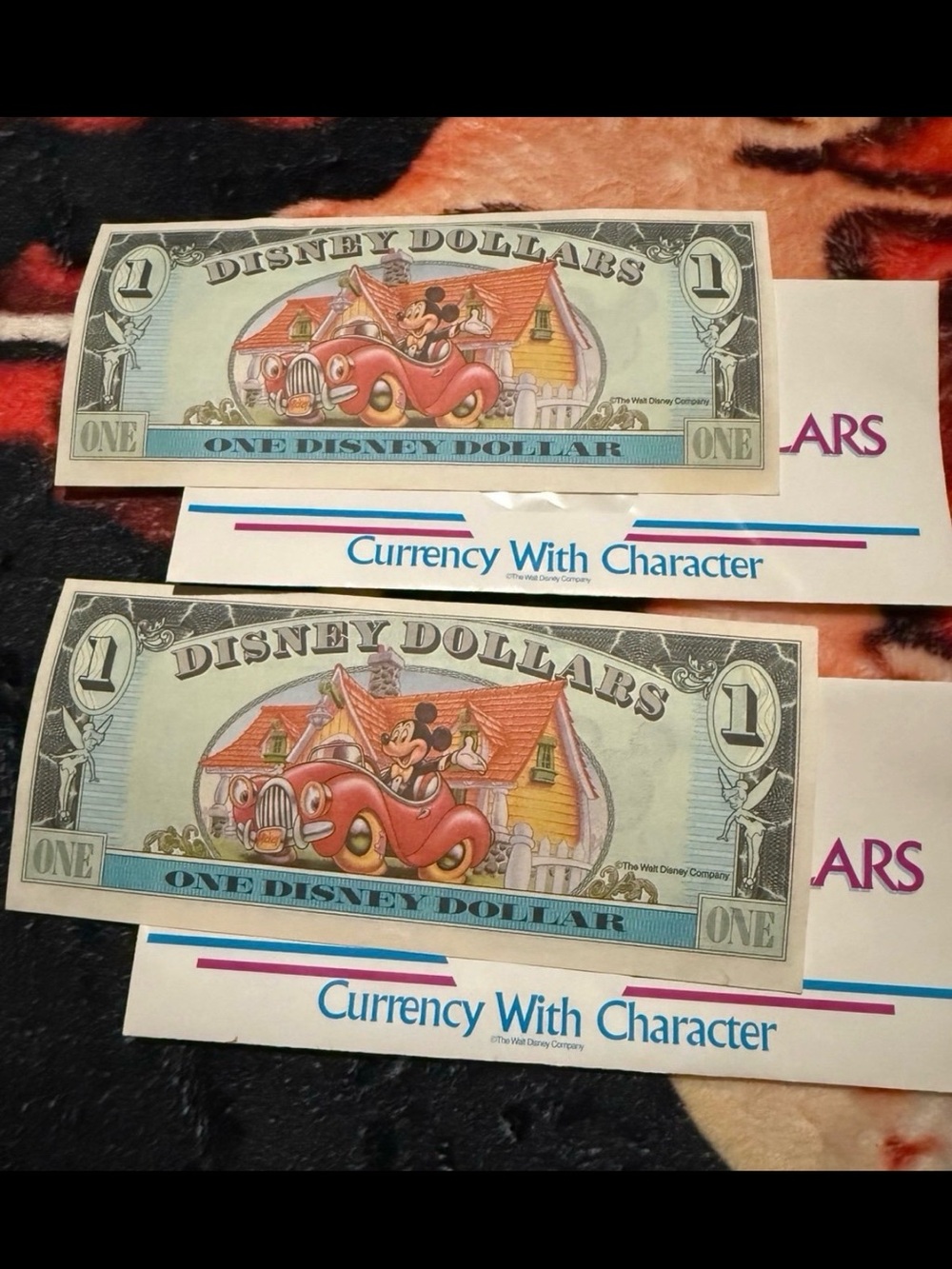 Mickey's 65th Disney Dollar 1993 Disneyland Memorabilia Set of 2 - Picture 2 of 2